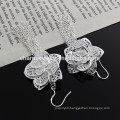 Flower Plating Earring Silver Tassel Earring Fashion Charming Earring jewelry Earring DS013